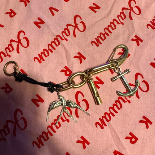 Zara x Kate Moss Limited Edition keychain like new, black and silver