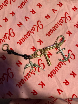 Zara x Kate Moss Limited Edition keychain like new, black and silver