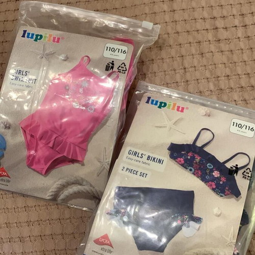 Lupilu swimwear set of 2 (one-piece and bikini) like new with caftan gift No 6
