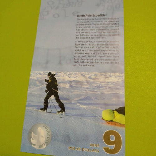 9 Polar Dollars 2011 Καινούργιο φανταστικό χαρτονόμισμα