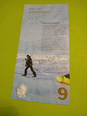 9 Polar Dollars 2011 Καινούργιο φανταστικό χαρτονόμισμα