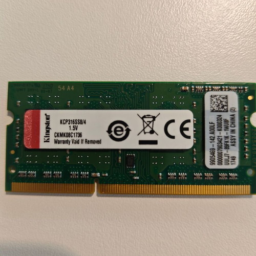 Kingston 4GB 1600 MHz SODIMM DDR3 RAM module