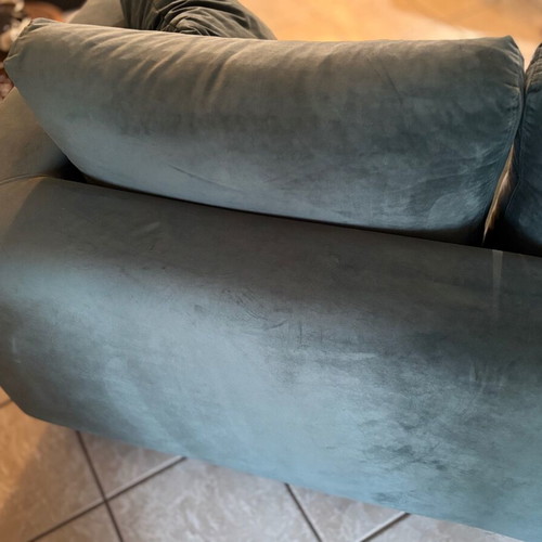 Ianos Two-Seater Sofa Used Velvet Waterproof Fabric by Hugmaison