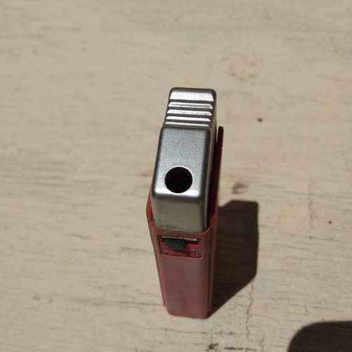 Ronson butane gas lighter used, red