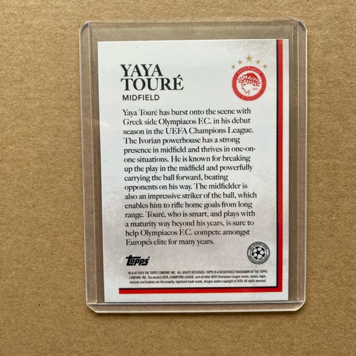 Yaya Toure Ολυμπιακός Rookie κάρτα σαν καινούργιο Topps