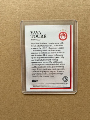 Yaya Toure Ολυμπιακός Rookie κάρτα σαν καινούργιο Topps