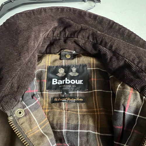 Barbour Ashby Wax Jacket Brown Size L like new