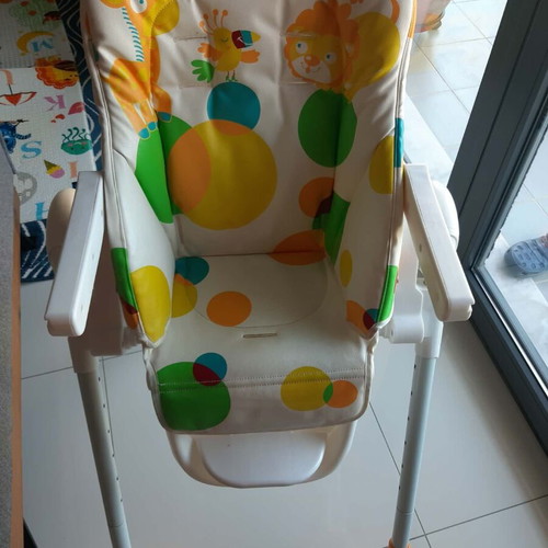 Giordani high chair used with adjustable backrest and height