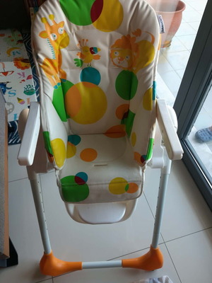 Giordani high chair used with adjustable backrest and height