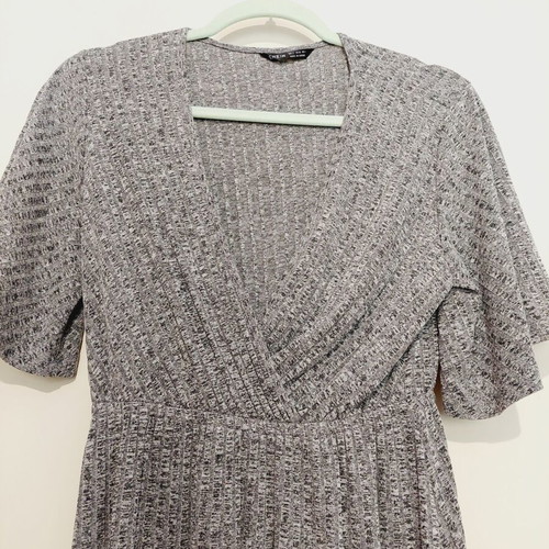 Shein short-sleeve dress gray small new