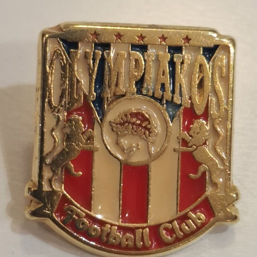 Olympiakos fan club pin used, authentic collectible