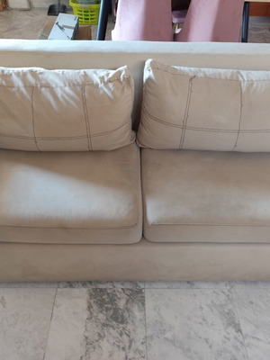 Marmaridis 3-Seater Sofa Bed used, micro suede fabric