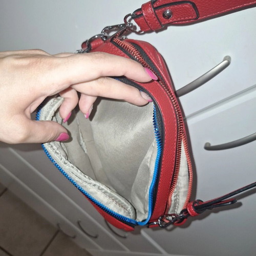 Crossbody shoulder bag used, red
