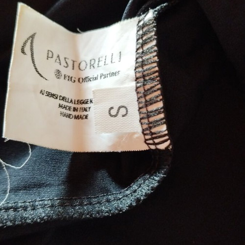 Pastorelli blouse new with glitter ribbon print, size S