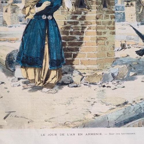 1890 lithographs authentic set of 2 for framing