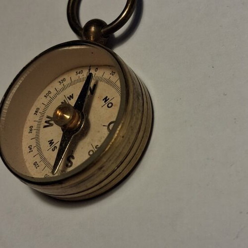 Military brass compass 1930 used, Germany, functional