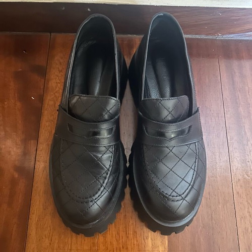 Loafers Zanesso leather like new, size 37-38, black
