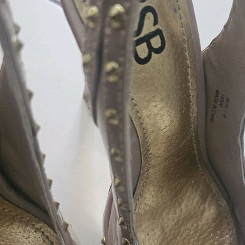 BSB Nude Evening Shoes Peep-Toe Platforms Like New, Leather Size 36-37