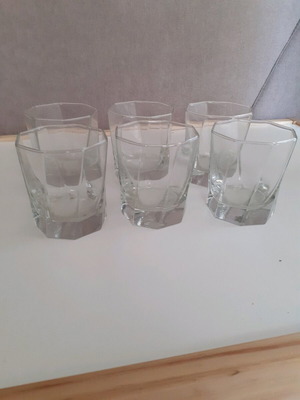 Low glasses like new, set of 6 for whiskey