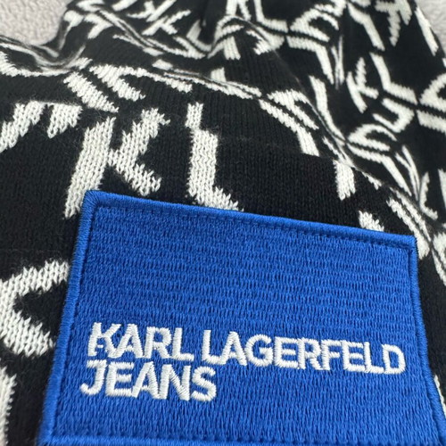 Karl Lagerfeld Jeans Monogram Beanie like new, multicolor
