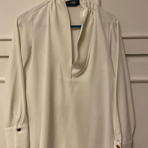 White crepe women's shirt like new, size L