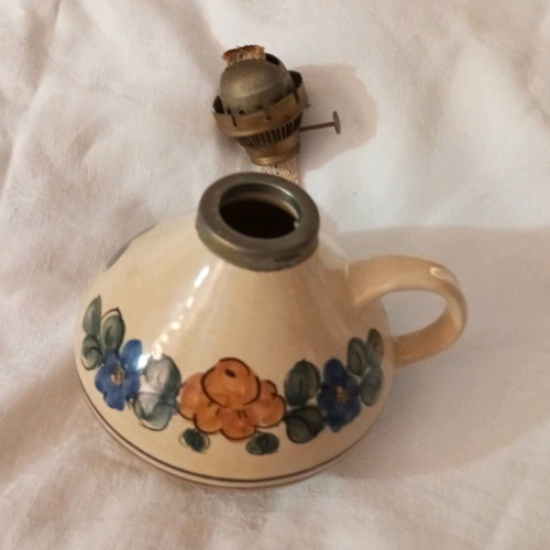 Ceramic lamp hand-painted Fotopoulos like new
