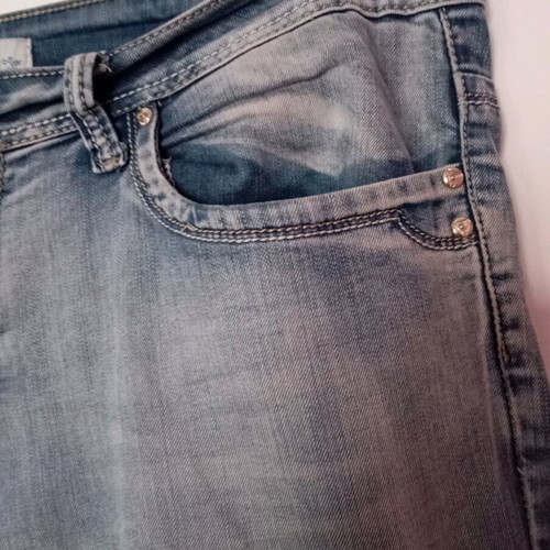 Jean pants straight fit like new, XXL, gray and blue