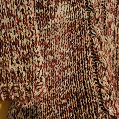 Zara women's knitted sweater used, burgundy melange, size S-M