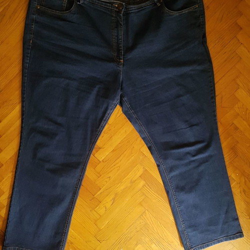 Jeans pants used large size waist 62cm Ulla Popken blue