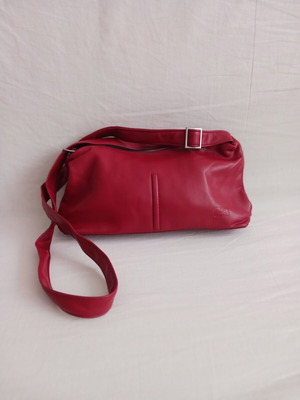 Italian handbag like new, red eco leather