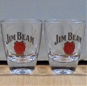 Jim Beam Bourbon Kentucky Whiskey σετ τέσσερα διαφημιστικά σφηνοπότηρα