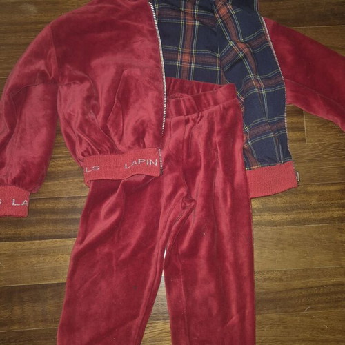 Lapin House velvet tracksuit double face, like new, size 4 years