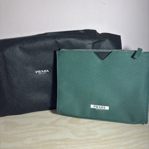 Prada toiletry bag green new