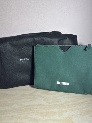 Prada toiletry bag green new