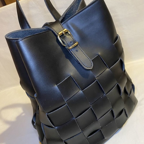 Elena Athanasiou backpack bag, black and grey