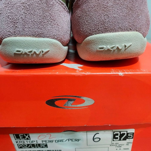 DKNY sneakers pink suede used, size 37.5 women's