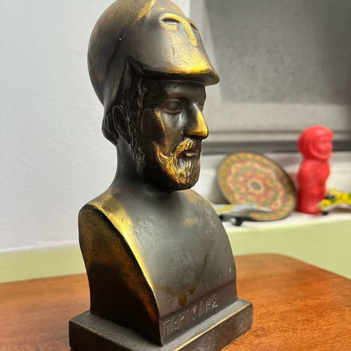 Bronze statue of Pericles like new, about 15 cm
