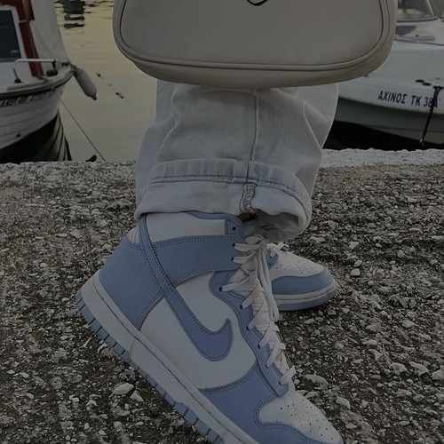 Nike Dunk High used, size 38.5, blue