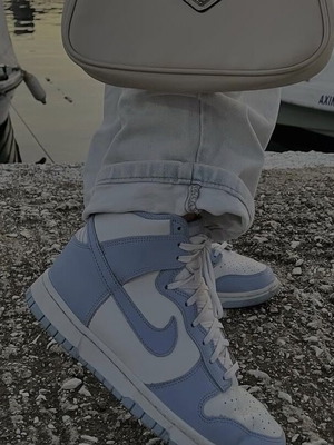 Nike Dunk High used, size 38.5, blue
