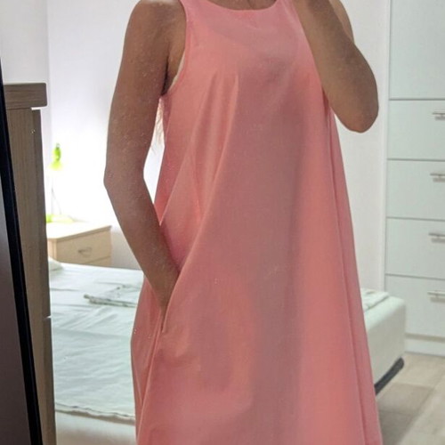 Benetton dress new, pink, size S