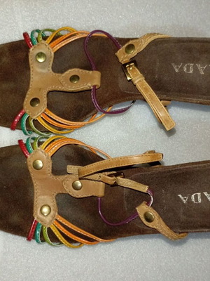 Prada Antique Rainbow sandals like new, leather, size 38