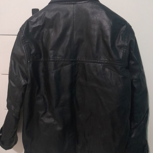 Leather men's jacket Bossini like new, black, size 46