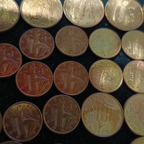 Collection of 49 euro coins like new, variety of years 2002-2025