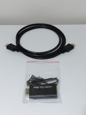 PS2-HDMI адаптер с HDMI кабел нов