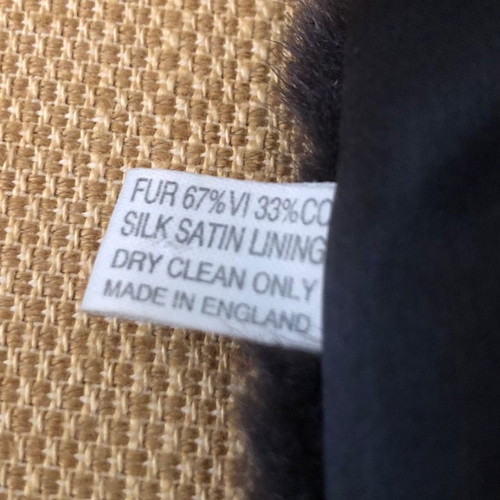 Gordana London faux fur black collar scarf used