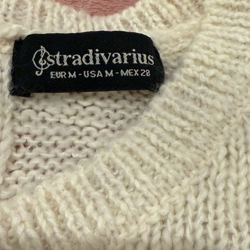 Stradivarius wool sweater size M like new, black and white
