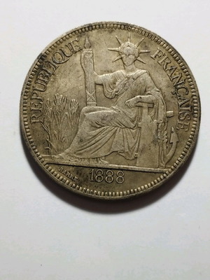 Френска Индокитайска Пиастър 1888
