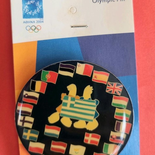 Olympic pins Athens 2004 Welcome Home series new, set of 2