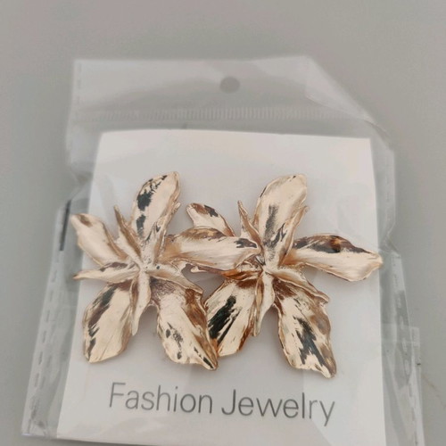 Earrings new, unused in gold color