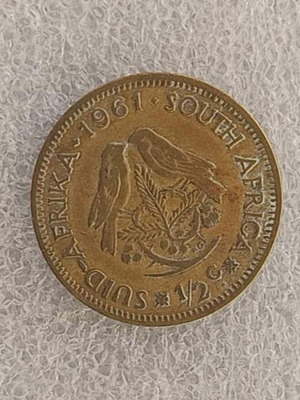South Africa ½ Cent coin 1961 Jan van Riebeeck